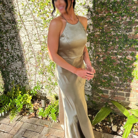 jenny yoo sage bridesmaid dress Amdra Maxi Dress in Sage